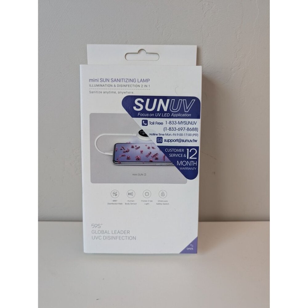 Mini Sun Sanitizing Lamp UVC Disinfection 2-In-1 Portable Light